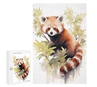 Rompecabezas para Adolescentes 1000 PCS Red Panda Watercolor Rompecabezas para Adolescentes Juguetes Antiestrés Mejora La Memoria 1000 PCS