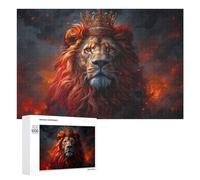 Rompecabezas para Adolescentes 1000 PCS Regal Lion King Art Print Rompecabezas para Adultos Juegos Familiares Análisis Y Lógica Actividades Divertidas En Casa 1000 PCS