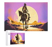 Rompecabezas para Adolescentes 1000 PCS Rider Against The Sunset Rompecabezas para Adultos Juguetes De Bricolaje Desafío Difícil Cumpleaños 1000 PCS