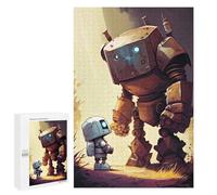 Rompecabezas para Adolescentes 1000 PCS Robots in A Distant Land Rompecabezas para Adultos Juego De Ingenio Decoración del Hogar Regalos para Reducir El Estrés 1000 PCS