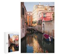 Rompecabezas para Adolescentes 1000 PCS Rompecabezas Canal at Sunset in Venice Rompecabezas para Adultos Juego De Ingenio Regalos para Mujeres para Cumpleaños, Navidad 1000 PCS