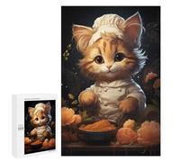 Rompecabezas para Adolescentes 1000 PCS Rompecabezas Chef Cook Kitten Rompecabezas para Adultos Juguetes Antiestrés Análisis Y Lógica para Cumpleaños, Navidad 1000 PCS