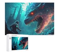 Rompecabezas para Adolescentes 1000 PCS Rompecabezas Dragon Encounter in The Abyss Rompecabezas para Adolescentes Juguetes DIY Desafío Difícil Cumpleaños 1000 PCS