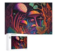 Rompecabezas para Adolescentes 1000 PCS Rompecabezas Enchanted Mushroom Forest -2 Rompecabezas para Adolescentes Juguetes DIY Desafío Difícil Cumpleaños 1000 PCS