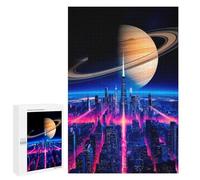 Rompecabezas para Adolescentes 1000 PCS Rompecabezas Neon Skyline Universe Rompecabezas para Adultos Juguetes Antiestrés Análisis Y Lógica para Cumpleaños, Navidad 1000 PCS