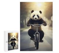 Rompecabezas para Adolescentes 1000 PCS Rompecabezas Panda on A Bicycle Rompecabezas para Adultos Juego De Ingenio Regalos para Mujeres para Cumpleaños, Navidad 1000 PCS