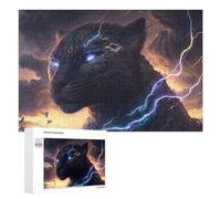 Rompecabezas para Adolescentes 1000 PCS Rompecabezas Thunderous Panther Lightning Strikes Rompecabezas para Adultos Juego Familiar Una Obra De Arte para Cumpleaños, Navidad 1000 PCS