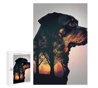 Rompecabezas para Adolescentes 1000 PCS Rottweiler Retro Rompecabezas para Adultos Juegos Relajantes Decoración Actividades Divertidas En Casa 1000 PCS