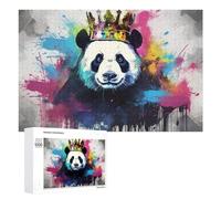 Rompecabezas para Adolescentes 1000 PCS Royal Panda Splash Art -2 Rompecabezas para Adultos Juego De Ingenio Decoración del Hogar Actividades Divertidas En Casa 1000 PCS