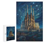 Rompecabezas para Adolescentes 1000 PCS Sagrada Familia Barcelona Rompecabezas para Adultos Juego De Ingenio Decoración del Hogar Regalos para Reducir El Estrés 1000 PCS