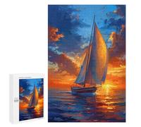 Rompecabezas para Adolescentes 1000 PCS Sailboat on The Beach Rompecabezas para Adultos Juguetes Antiestrés para La Diversión Familiar Interacción Entre Padres E Hijos 1000 PCS