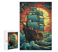 Rompecabezas para Adolescentes 1000 PCS Sailing Into Sunset Rompecabezas Juguetes Antiestrés Corte De Precisión Interacción Entre Padres E Hijos 1000 PCS