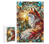Rompecabezas para Adolescentes 1000 PCS Scarlet Forest Cat Rompecabezas para Adultos Juego De Ingenio Decoración del Hogar Regalos para Reducir El Estrés 1000 PCS