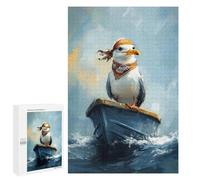 Rompecabezas para Adolescentes 1000 PCS Seagull Pirate on A Boat Rompecabezas para Adultos Juego Familiar Decoración Desafiante De Completar 1000 PCS