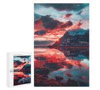 Rompecabezas para Adolescentes 1000 PCS Serene Fjord Sunset Rompecabezas para Adultos Juegos De Relajación Ensamblaje De Patrones Interacción Entre Padres E Hijos 1000 PCS