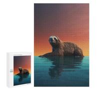 Rompecabezas para Adolescentes 1000 PCS Serene Sloth at Sunset Rompecabezas para Adultos Juego Familiar Decoración Desafiante De Completar 1000 PCS