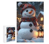 Rompecabezas para Adolescentes 1000 PCS Smiling Snowman in Winter Christmas Rompecabezas para Adultos Juegos Relajantes Pero Divertidos Y Humorísticos 1000 PCS