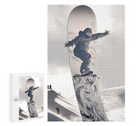 Rompecabezas para Adolescentes 1000 PCS Snowboard Art Installation Rompecabezas Juguetes Antiestrés Decoración Diversión En Casa Actividades, 1000 PCS