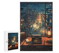 Rompecabezas para Adolescentes 1000 PCS Snowy Night View Rompecabezas para Adultos Juego Familiar Decoración Desafiante De Completar 1000 PCS