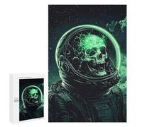 Rompecabezas para Adolescentes 1000 PCS Space Horror Astronaut with Glowing Skull Rompecabezas para Adolescentes, Divertido Y Humorístico para Cumpleaños, Navidad, Regalos De Cumpleaños 1000 PCS