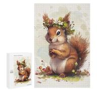Rompecabezas para Adolescentes 1000 PCS Squirrel Flower Rompecabezas para Adultos Juegos Relajantes Carrera De Velocidad Manual Desafiante De Completar 1000 PCS