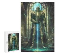 Rompecabezas para Adolescentes 1000 PCS Stained Glass Paladin Rompecabezas Juguetes Antiestrés Corte De Precisión Interacción Entre Padres E Hijos 1000 PCS