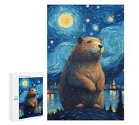 Rompecabezas para Adolescentes 1000 PCS Starry Night Capybara Rompecabezas para Adultos Juegos Relajantes Decoración Perfecta Regalos De Cumpleaños Y Únicos 1000 PCS
