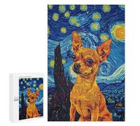 Rompecabezas para Adolescentes 1000 PCS Starry Night Chihuahua Rompecabezas para Adultos Juegos Relajantes Desafío Difícil Desafío Educativo 1000 PCS