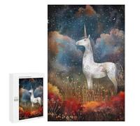 Rompecabezas para Adolescentes 1000 PCS Starry Unicorn Rompecabezas para Adultos Juguetes Antiestrés Arte De Pared Interacción Entre Padres E Hijos 1000 PCS