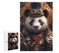 Rompecabezas para Adolescentes 1000 PCS Steampunk Animal Panda Rompecabezas para Adolescentes Juguetes Antiestrés Mejora La Memoria 1000 PCS