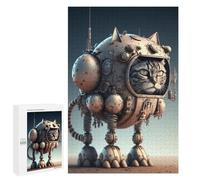 Rompecabezas para Adolescentes 1000 PCS Steampunk Cat Robot Rompecabezas para Adultos Juegos Relajantes Desafío Difícil Desafío Educativo 1000 PCS