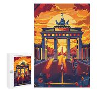Rompecabezas para Adolescentes 1000 PCS Sunset at The Berlin Gate Rompecabezas para Adultos Juegos Relajantes Decoración Actividades Divertidas En Casa 1000 PCS