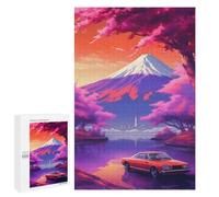 Rompecabezas para Adolescentes 1000 PCS Sunset in Mount Fuji Rompecabezas para Adolescentes Juguetes Antiestrés Mejora La Memoria 1000 PCS