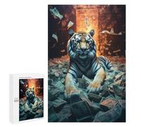 Rompecabezas para Adolescentes 1000 PCS Super Rich Bengal Tiger Rompecabezas para Adultos Juego De Ingenio Decoración del Hogar Regalos para Reducir El Estrés 1000 PCS