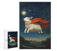 Rompecabezas para Adolescentes 1000 PCS Super Sheep Flying Rompecabezas para Adultos Juego Familiar Decoración Desafiante De Completar 1000 PCS