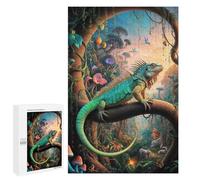 Rompecabezas para Adolescentes 1000 PCS Surreal Iguana Safari Rompecabezas Juguetes Antiestrés Corte De Precisión Interacción Entre Padres E Hijos 1000 PCS