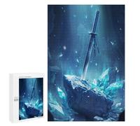 Rompecabezas para Adolescentes 1000 PCS Sword Beneath The Crystal Rompecabezas para Adultos Juegos Relajantes Pero Divertidos Y Humorísticos 1000 PCS