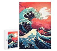 Rompecabezas para Adolescentes 1000 PCS The Great Wave Retro Rompecabezas para Adultos Juegos Relajantes Decoración Perfecta Regalos De Cumpleaños Y Únicos 1000 PCS