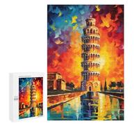 Rompecabezas para Adolescentes 1000 PCS The Tower of Pisa Rompecabezas para Adultos Juegos Divertidos Decoración Perfecta como Regalos para Toda La Familia 1000 PCS