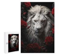 Rompecabezas para Adolescentes 1000 PCS The White Lion Rompecabezas Juguetes Antiestrés Corte De Precisión Interacción Entre Padres E Hijos 1000 PCS