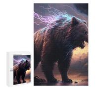 Rompecabezas para Adolescentes 1000 PCS Thundering Beast The Electric Bear Rompecabezas Juegos Relajantes Decoración del Hogar Regalos Y Cumpleaños Únicos 1000 PCS