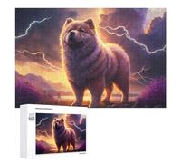 Rompecabezas para Adolescentes 1000 PCS Thundering Paws The Majestic Chow Chow's Roar Rompecabezas para Adultos Juegos Relajantes Desafío Difícil Actividades Divertidas En Casa 1000 PCS