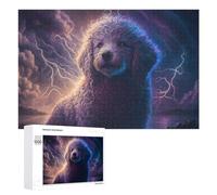 Rompecabezas para Adolescentes 1000 PCS Thunderstorm Poodle Painting -1 Rompecabezas para Adultos Juegos Relajantes Carrera De Velocidad Manual Desafiante De Completar 1000 PCS