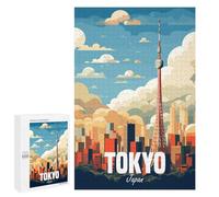 Rompecabezas para Adolescentes 1000 PCS Tokyo Japan Rompecabezas para Adultos Juego Práctico Carrera De Velocidad Manual Desafío Educativo 1000 PCS