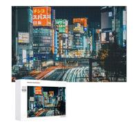 Rompecabezas para Adolescentes 1000 PCS Tokyo Nights Urban Lights Rompecabezas para Adultos Juegos Familiares Análisis Y Lógica Actividades Divertidas En Casa 1000 PCS
