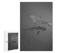 Rompecabezas para Adolescentes 1000 PCS Two Sharks Swimming in The Ocean Rompecabezas para Adultos Juguetes Antiestrés Que Mejoran La Memoria Difíciles Y Desafiantes 1000 PCS