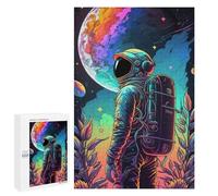 Rompecabezas para Adolescentes 1000 PCS Vibrant Astronaut Journey -1 Rompecabezas para Adultos Juego De Ingenio Decoración del Hogar Actividades Divertidas En Casa 1000 PCS