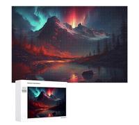 Rompecabezas para Adolescentes 1000 PCS Volcanic Aurora Reflections Rompecabezas Juguetes Antiestrés Decoración Diversión En Casa Actividades, 1000 PCS