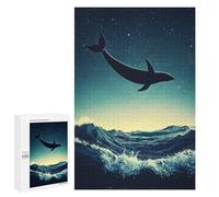 Rompecabezas para Adolescentes 1000 PCS Whale in The Starry Sky Rompecabezas para Adultos Juego Práctico Carrera De Velocidad Manual Desafío Educativo 1000 PCS