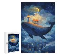 Rompecabezas para Adolescentes 1000 PCS Whale Island Dreamscape Rompecabezas para Adultos Juegos Relajantes Decoración Actividades Divertidas En Casa 1000 PCS